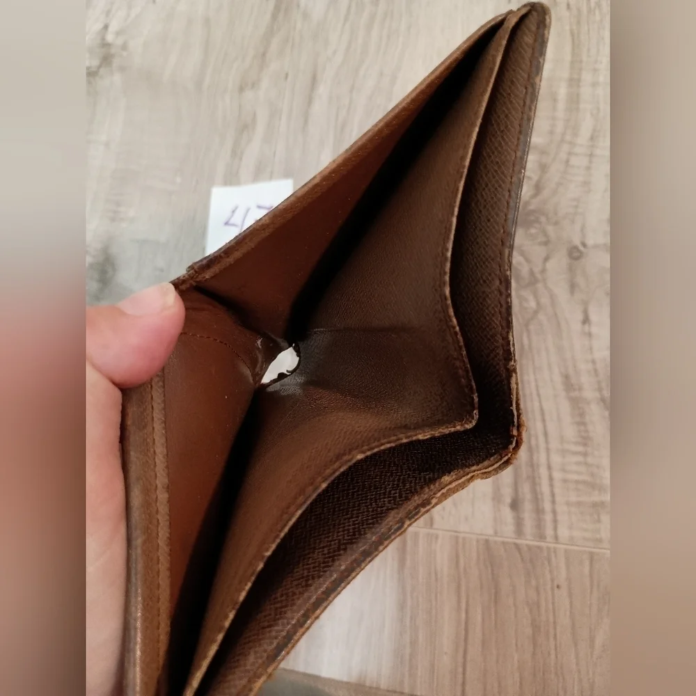 LOUIS VUITTON LV Monogram Canvas Leather Marco Bifold Wallet France